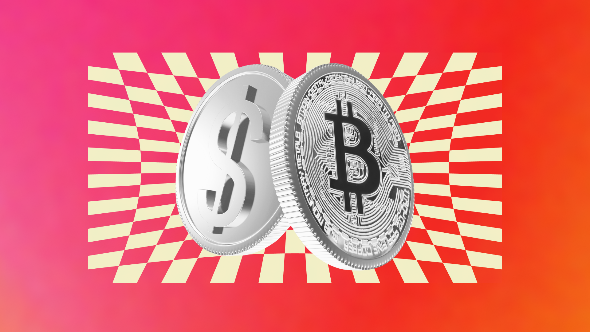 Image representation of Bitcoin and fiat currencies and Bitcoin